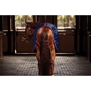 Weatherbeeta Comfitec 210D Channel Quilt Stable Standard - 100g (Navy/Burgundy)