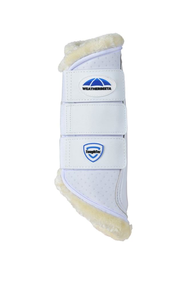 Weatherbeeta Tough-Tec Comfy Fleece Brushing Boots (White)