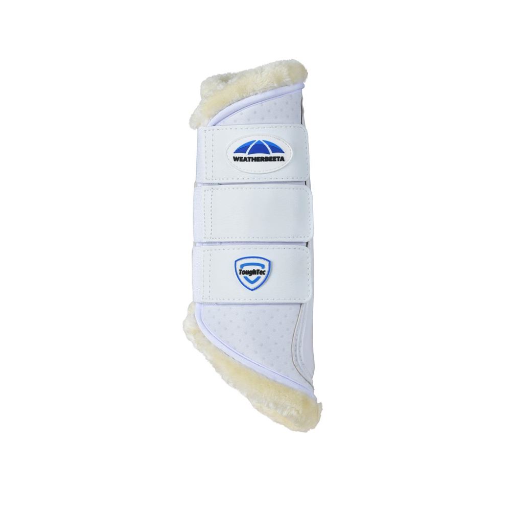 Weatherbeeta Tough-Tec Comfy Fleece Brushing Boots (White)