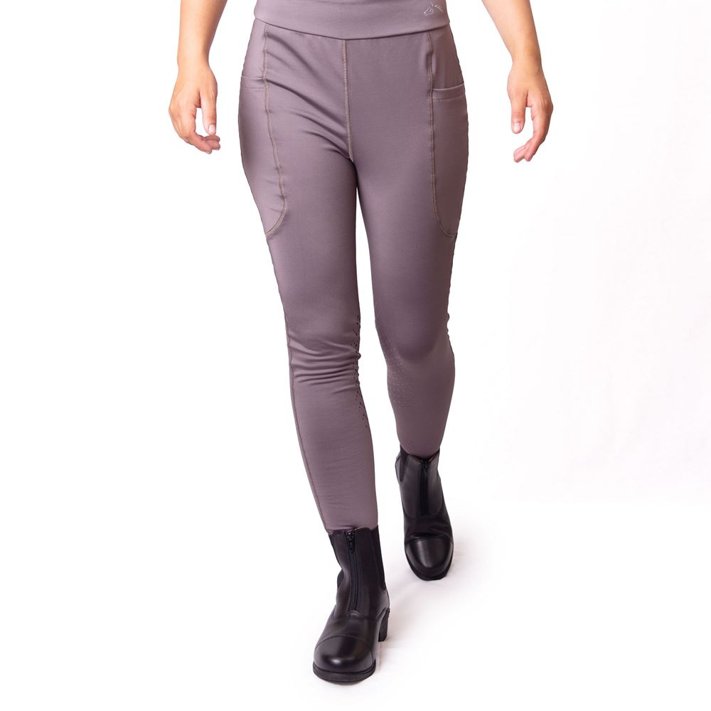 Gallop Childrens Pocket Silicone Knee Tights (Grey)