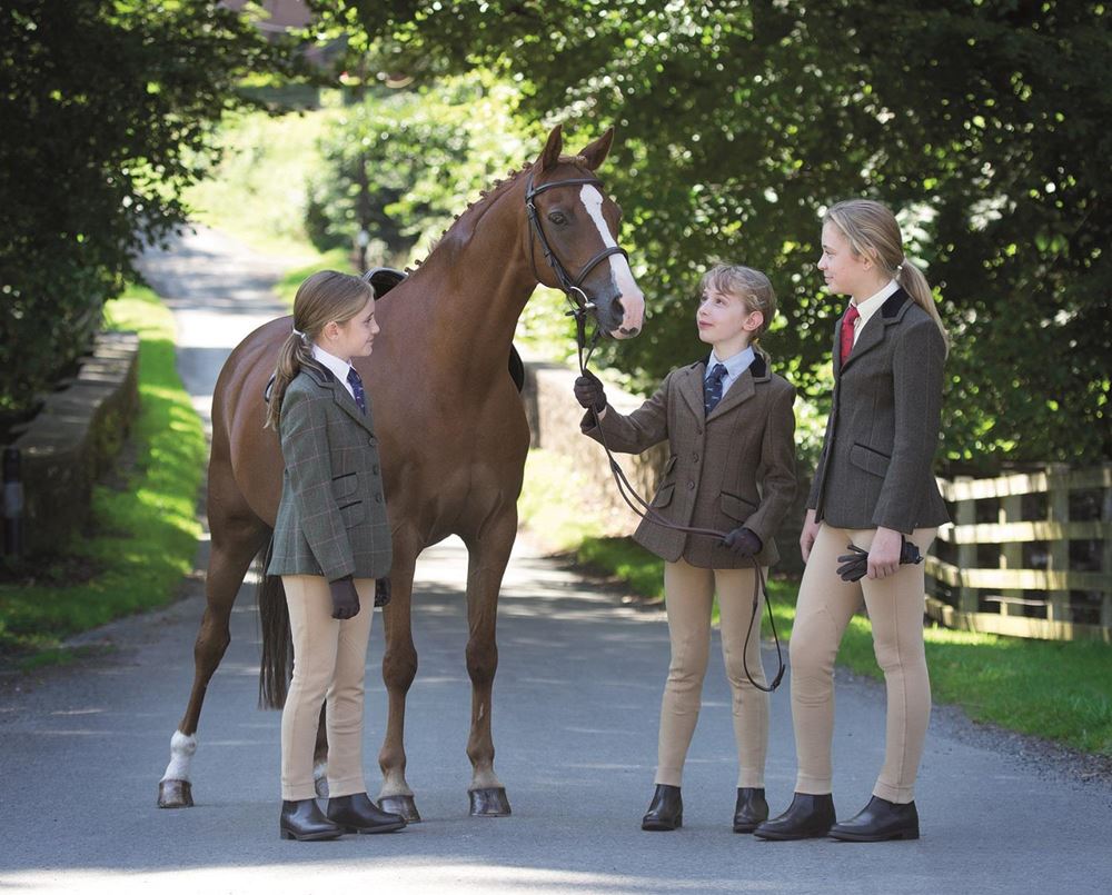Shires Children's Huntingdon Show Jacket (Green Check)