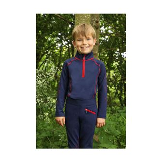 Hy Equestrian Stella Children's Base Layer (Navy/Red)