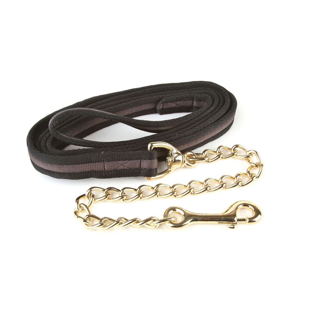 Hy Soft Webbing Lead Rein With Chain