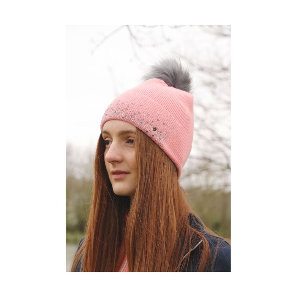 Hy Equestrian Synergy Diamante Bobble Hat (Rose)