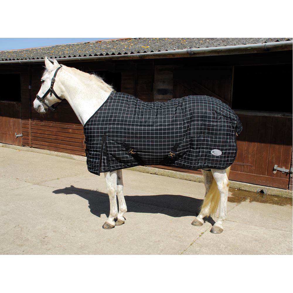 Rhinegold Vegas Stable Quilted Rug - 350g (Black)