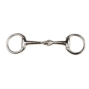 Korsteel Stainless Steel Jointed Eggbutt Bradoon Snaffle Bit