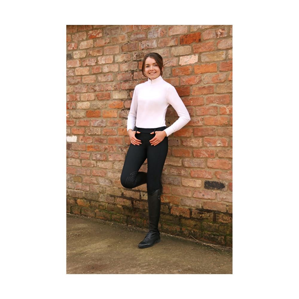 Hy Equestrian Glacial Softshell Riding Tights (Black)