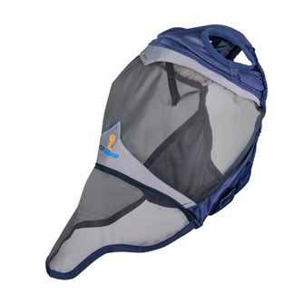 Shires FlyGuard Pro Fine Mesh Fly Mask With Ear Hole & Nose (Navy)