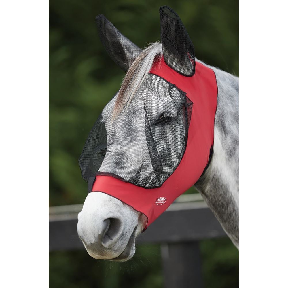 Weatherbeeta Deluxe Stretch Eye Saver with Ears (Red/Black)