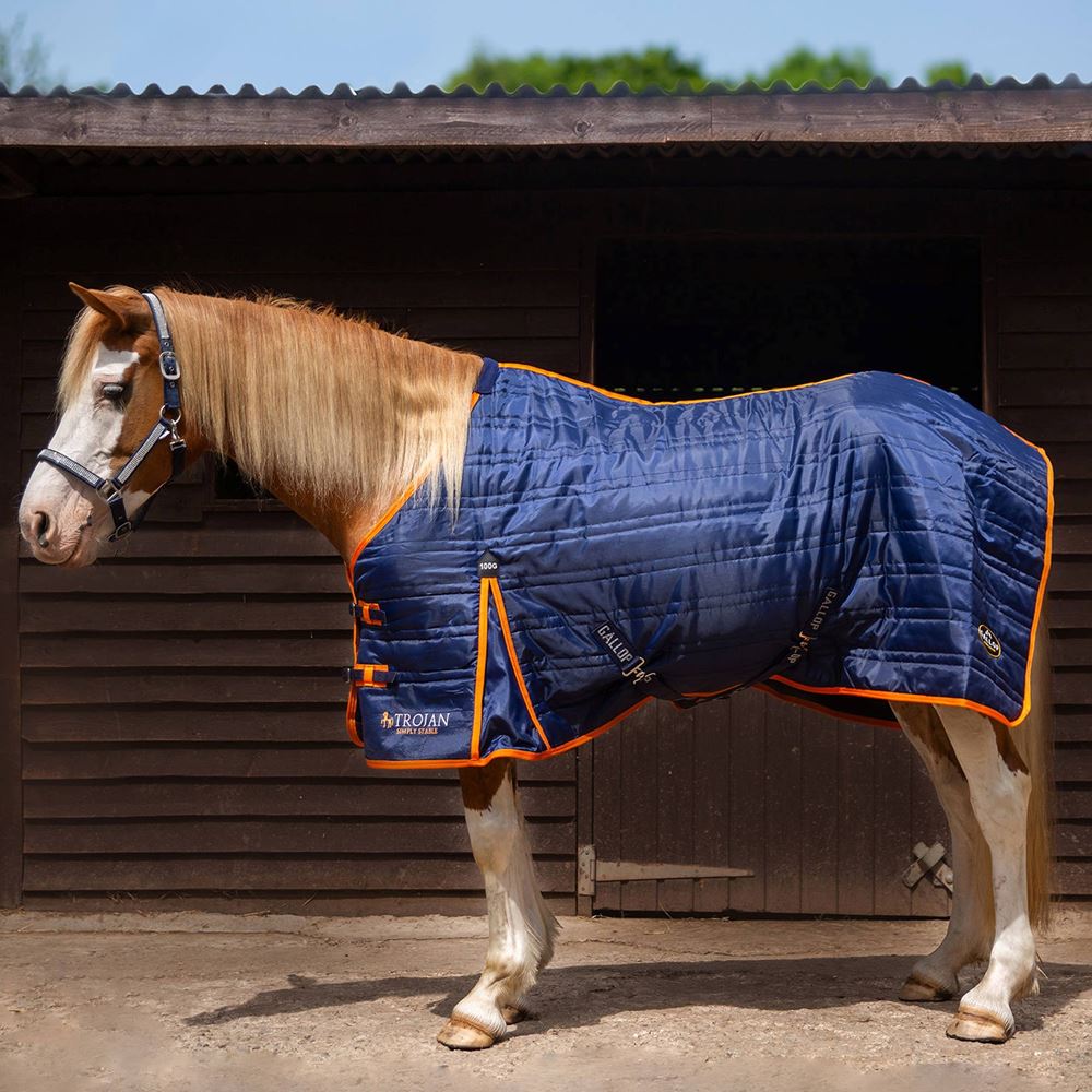 Gallop Trojan 100 Stable Rug (Navy/Orange)