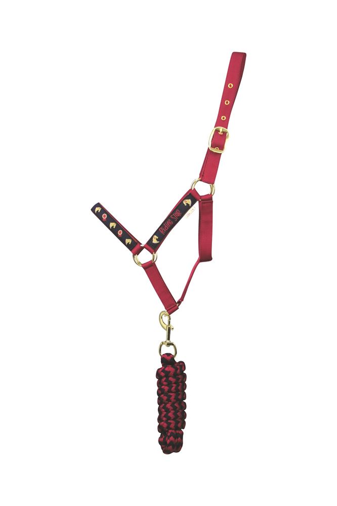 Riding Star Collection Head Collar & Lead Rope Set by Little Rider (Navy/Burgundy)