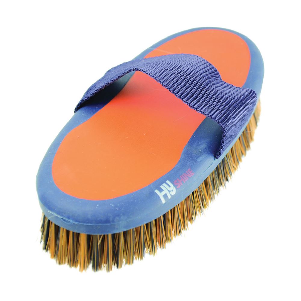 Hy Equestrian Pro Groom Sponge Brush (Navy/Orange)