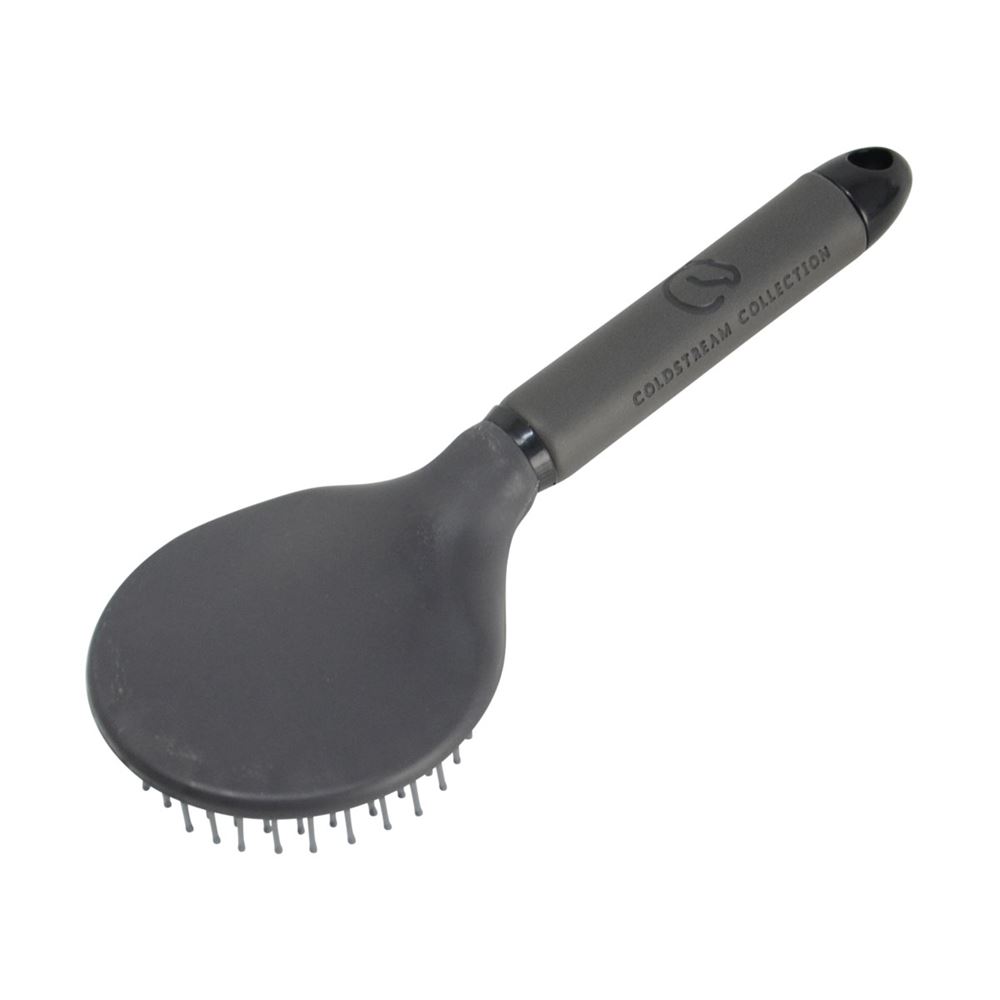 Coldstream Faux Leather Mane and Tail Brush (Charcoal/Black)