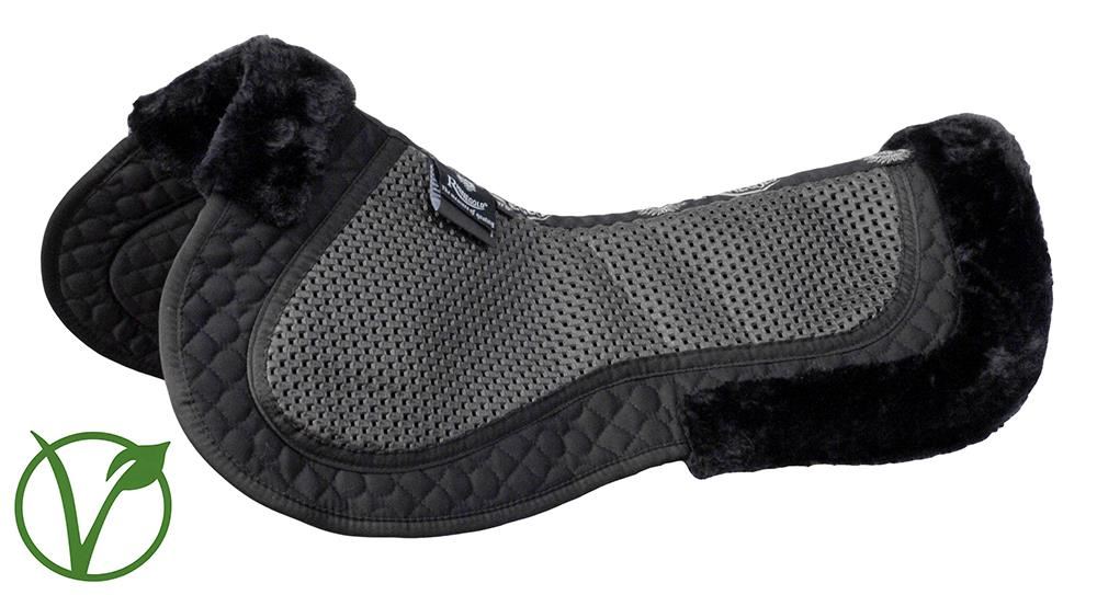 Rhinegold Non-Slip Gel Half Pad - Luxe Fur (Black)