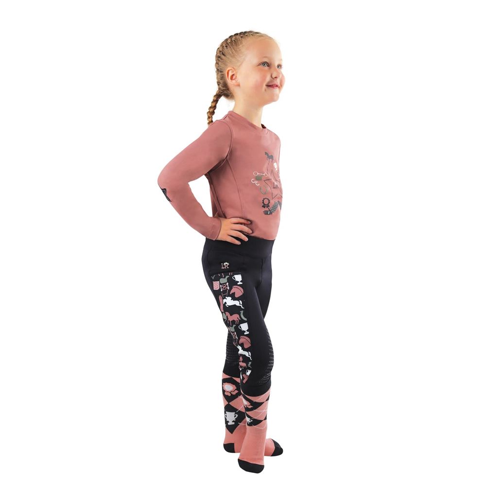 Pony Passion Long Sleeve T-Shirt by Little Rider (Blush)