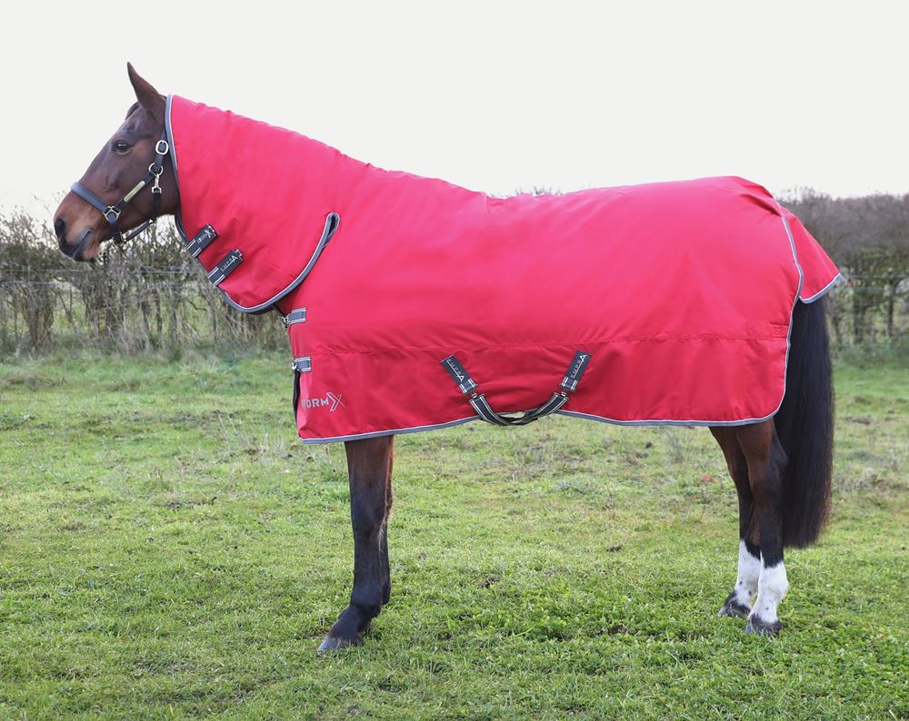 Hy Equestrian StormX Empra 300g Combi Turnout Rug (Red)
