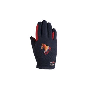 Riding Star Collection Fleece Riding Gloves by Little Rider (Navy/Burgundy)