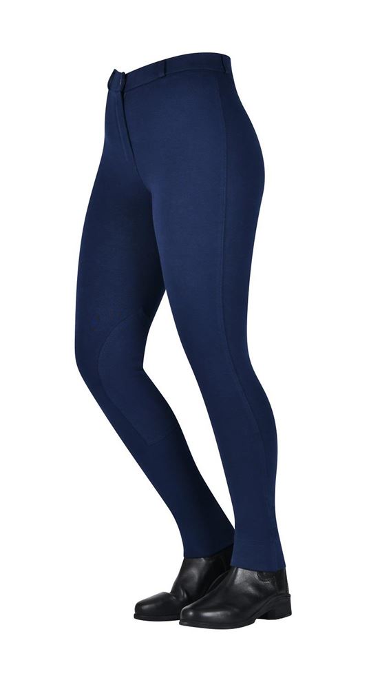 Saxon Warm Up Zip Front Ladies Jodhpurs (Navy)