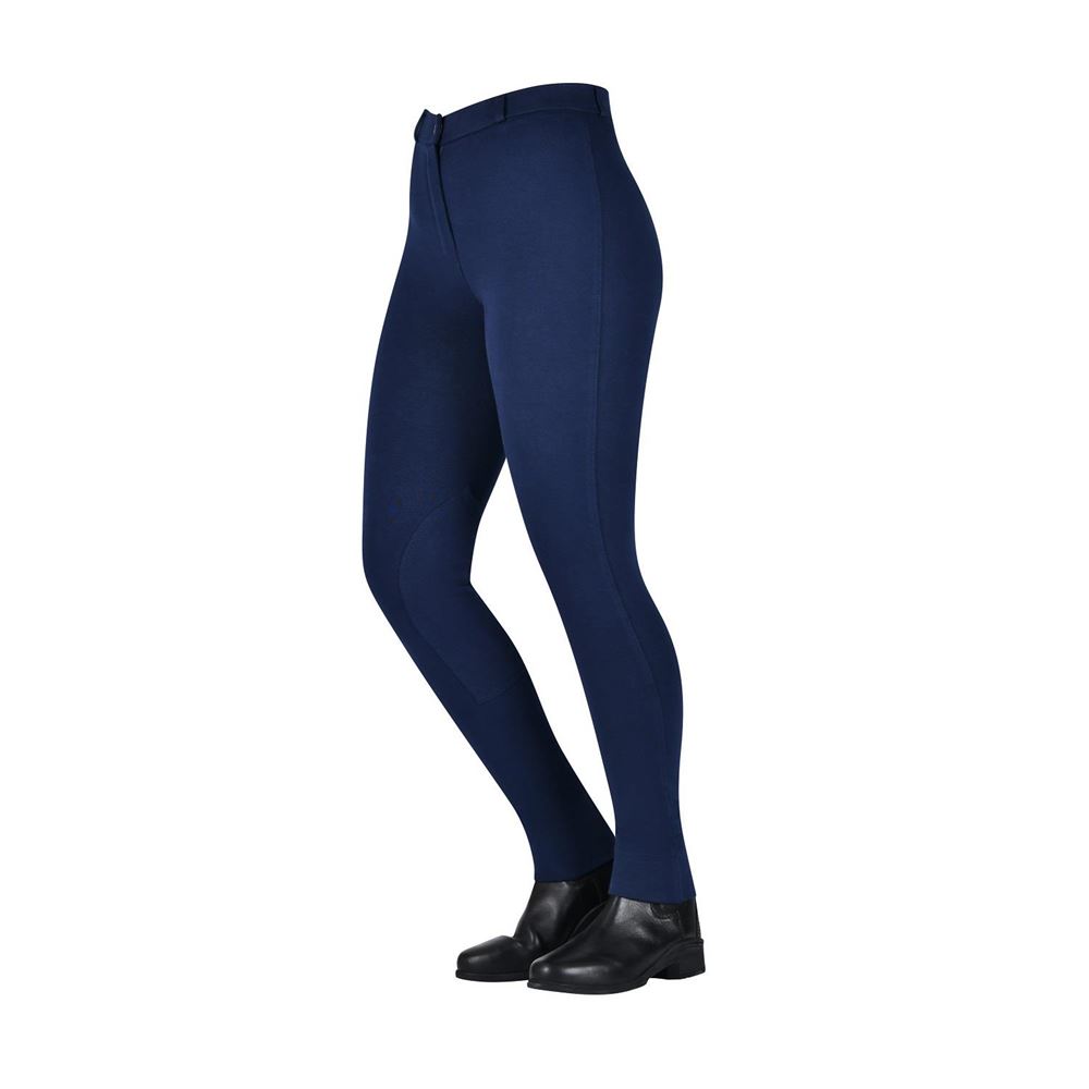 Saxon Warm Up Zip Front Ladies Jodhpurs (Navy)