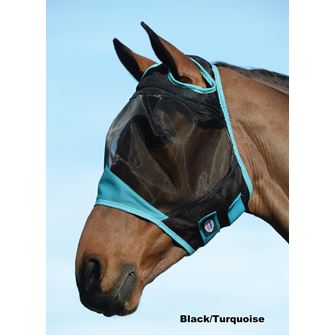 Weatherbeeta Comfitec Fine Mesh Mask (Black/Turquoise) *Clearance*