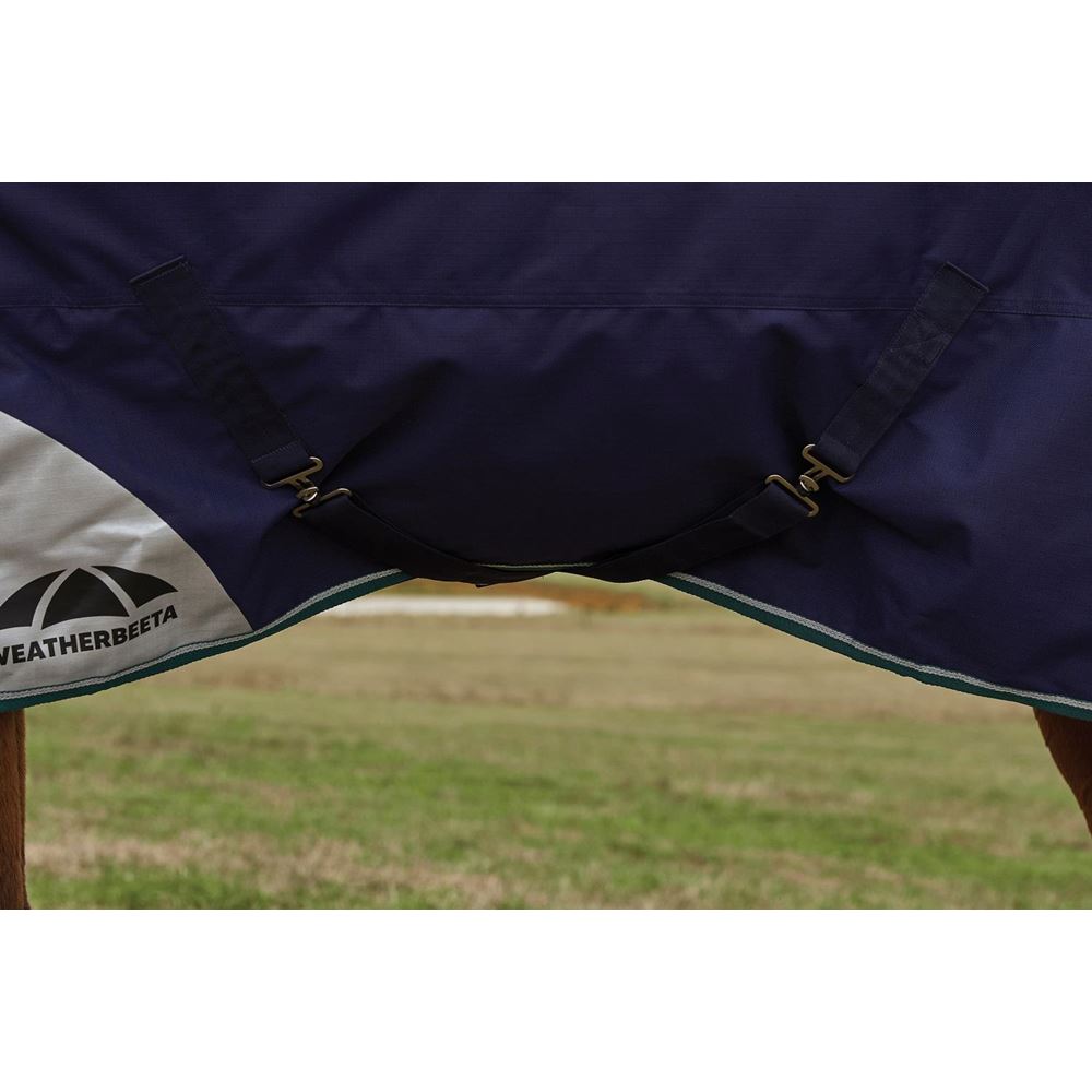 Weatherbeeta Comfitec Plus Dynamic Turnout High Neck - 100g (Navy/Forest Green)