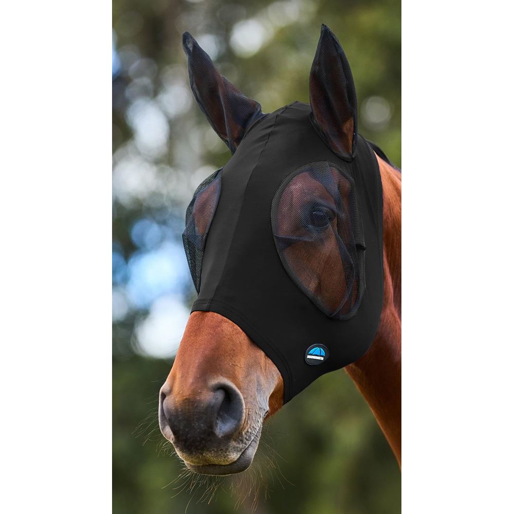 Weatherbeeta Comfitec Stretch Fly Mask with Ears (Black)