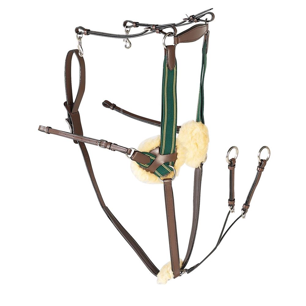 Gallop Leather 5 Point Breastplate (Brown)