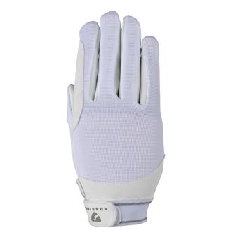 Shires Aubrion Stratos SportFit Riding Gloves - Child (White)