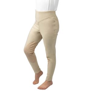 Hy Equestrian Blizzard Children's Softshell Riding Tights (Beige)