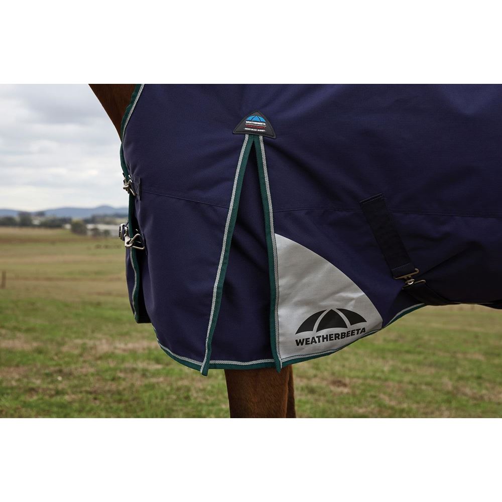 Weatherbeeta Comfitec Plus Dynamic Turnout High Neck - 100g (Navy/Forest Green)