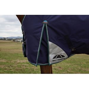 Weatherbeeta Comfitec Plus Dynamic Turnout High Neck - 100g (Navy/Forest Green)