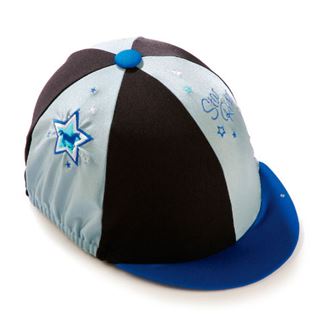 Carrots Blue Stars Riding Hat Cover - Blue Stars *Special Offer