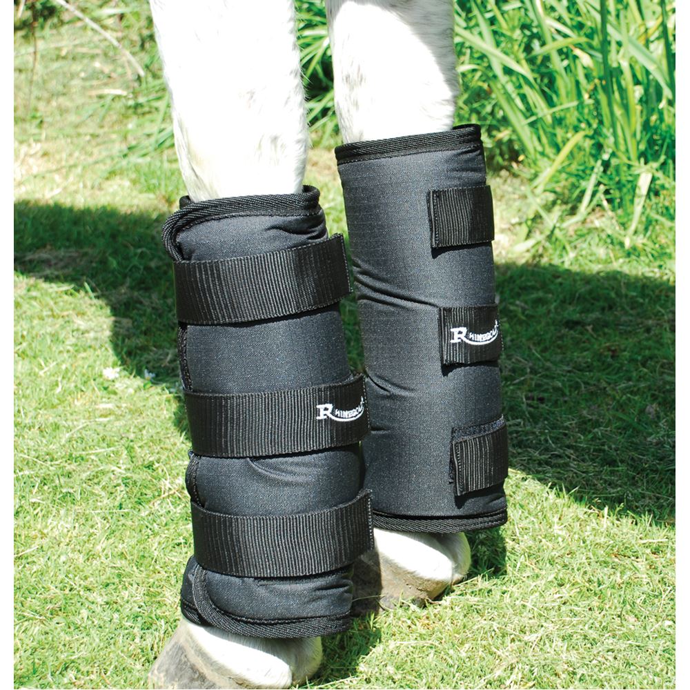 Rhinegold Half Length Travel Boots - Set Of 4 (Black)