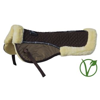 Rhinegold Luxe Fur Half Pad (Black/Natural)