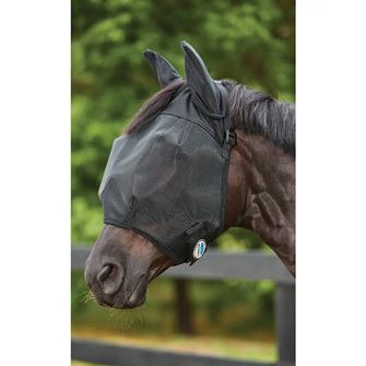 Weatherbeeta Comfitec Double Dart Deluxe Fly Mask with Ears (Black)
