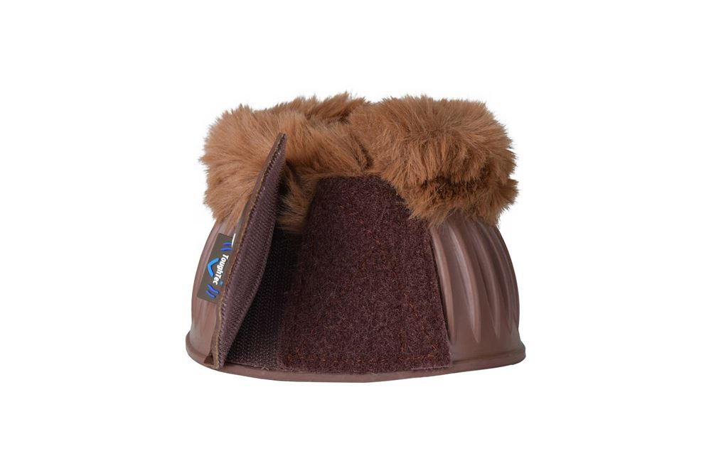 Weatherbeeta Tough-Tec Prime Fleece Trim Rubber Bell Boots (Brown)