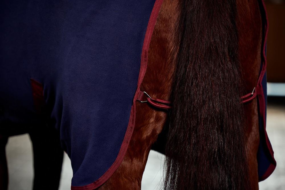 Weatherbeeta Anti-Static Fleece Cooler Combo (Navy/Burgundy)