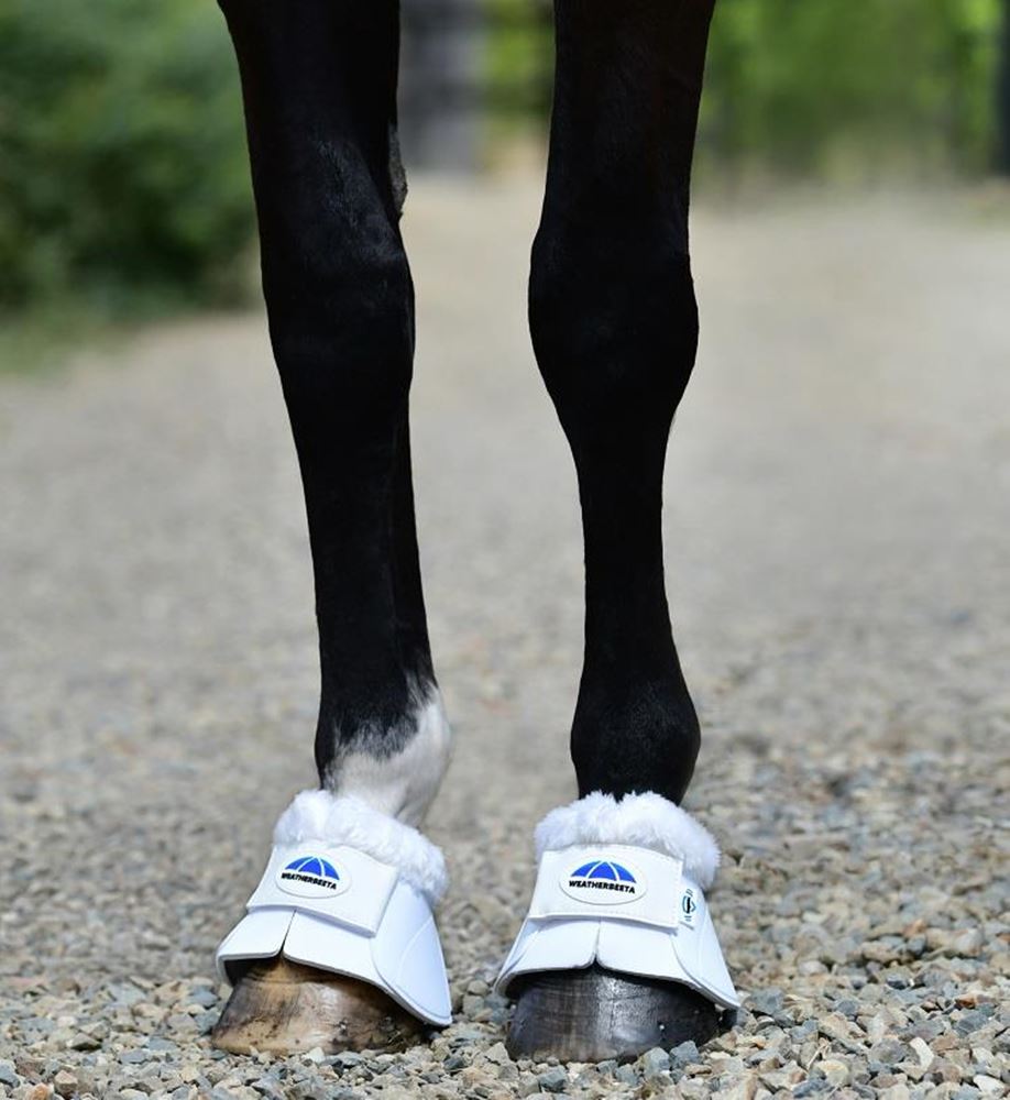 Weatherbeeta Tough-Tec Impact Fleece Trim Bell Boot (White)