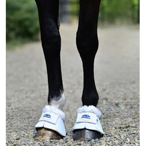 Weatherbeeta Tough-Tec Impact Fleece Trim Bell Boot (White)