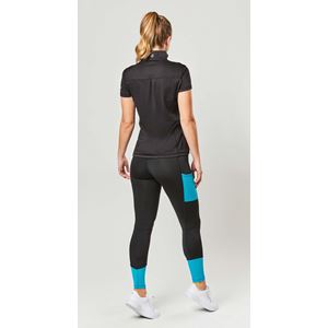 Dublin Power Performance Mid Rise Colour Block Tights (Aqua)