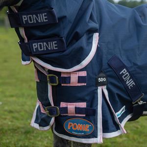 Gallop Ponie Trojan DURAPROOF 50 Turnout Combo Rug (Navy/Pink)