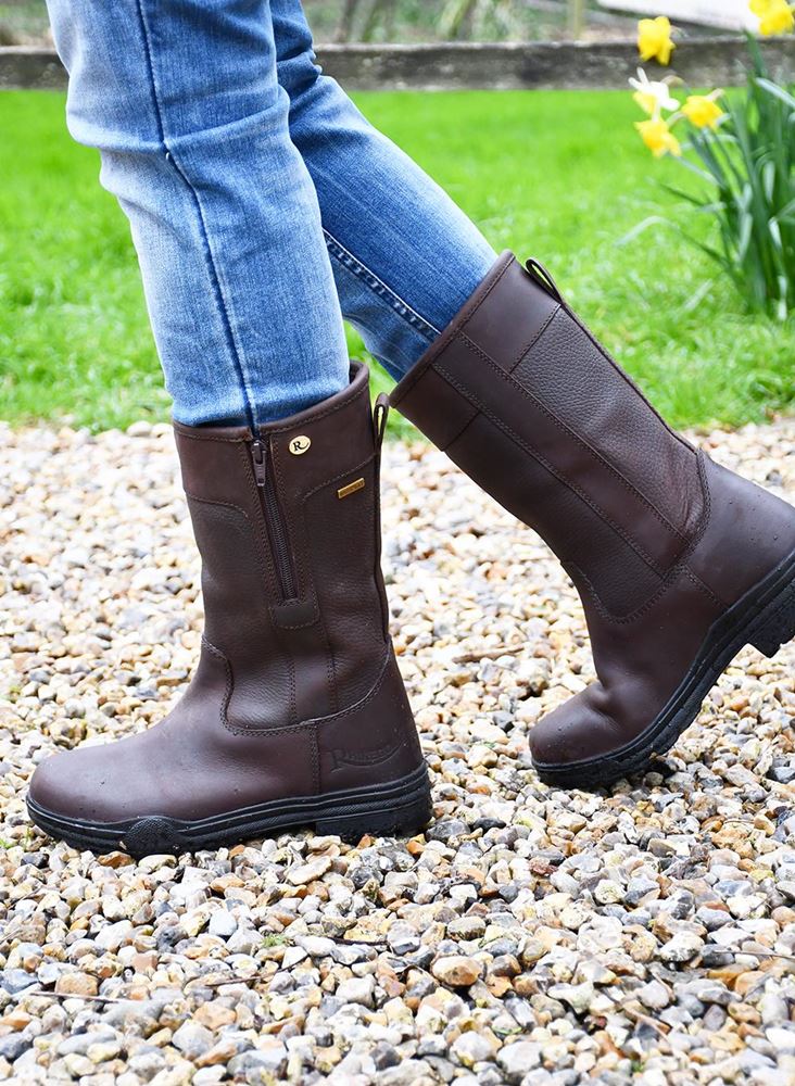 Rhinegold Hampton Mid Calf Country Boot (Brown)