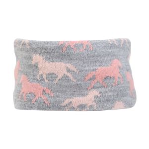 Hy Equestrian Flaine Children's Headband (Grey/Pink)