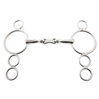 Korsteel Stainless Steel French Link 3 Ring Dutch Gag Bit