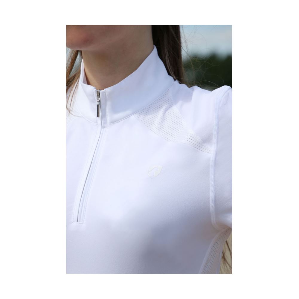 Hy Equestrian Scarlet Show Shirt (White)