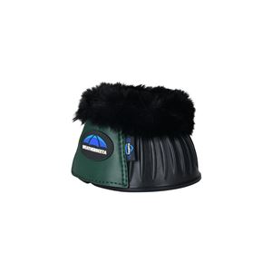 Weatherbeeta Tough-Tec Prime Fleece Trim Rubber Bell Boots (Black/Forest Green)