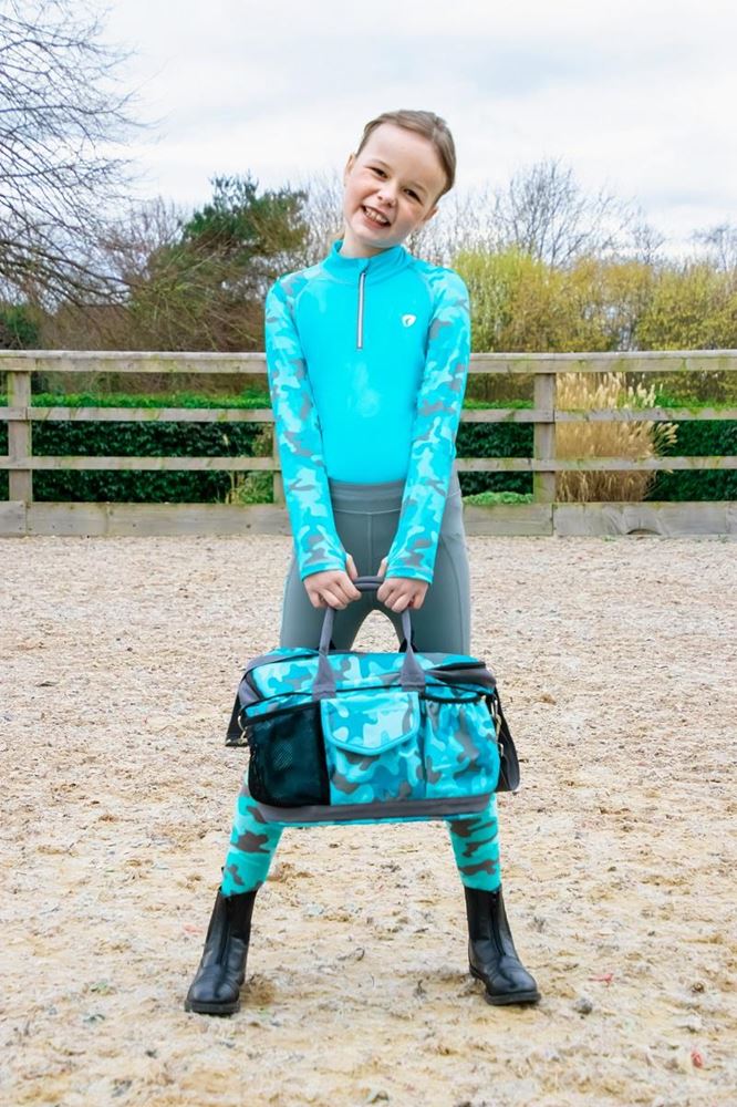 Hy Equestrian DynaForce Grooming Bag (Pacific/Grey)