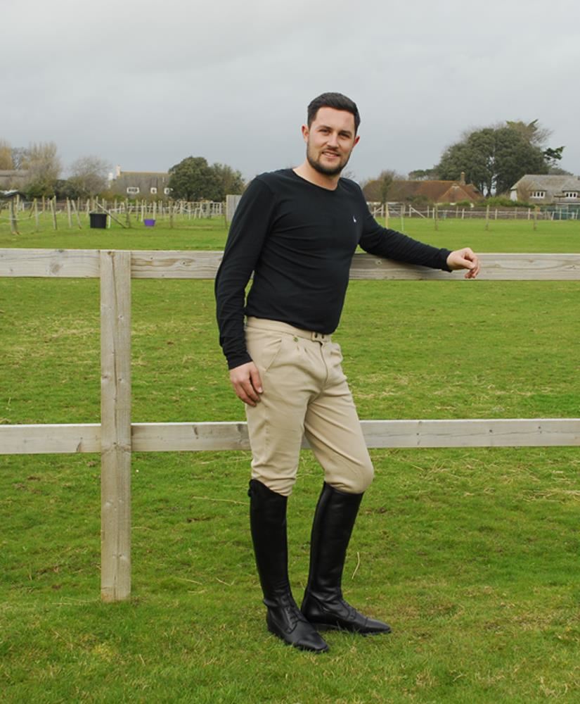 Rhinegold Mens Essential Breeches (Black)