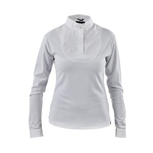 Shires Aubrion Ladies Long Sleeve Stock Shirt (White)
