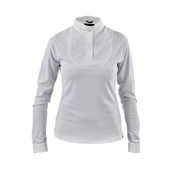 Shires Aubrion Ladies Long Sleeve Stock Shirt (White)